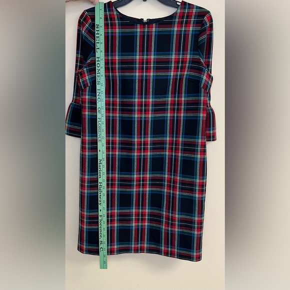 Vineyard Vines Jolly Plaid Flutter Sleeve Shift Dress - Picture 3 of 10